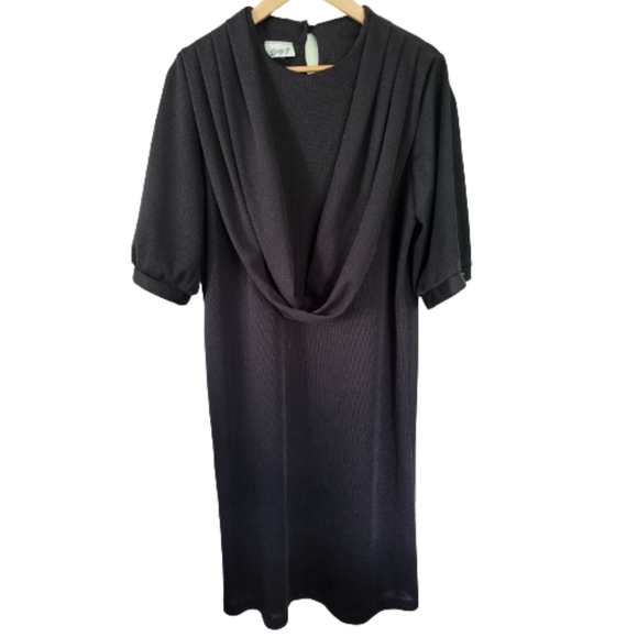 Vintage Dresses & Skirts - Retro draped cowl shift dress